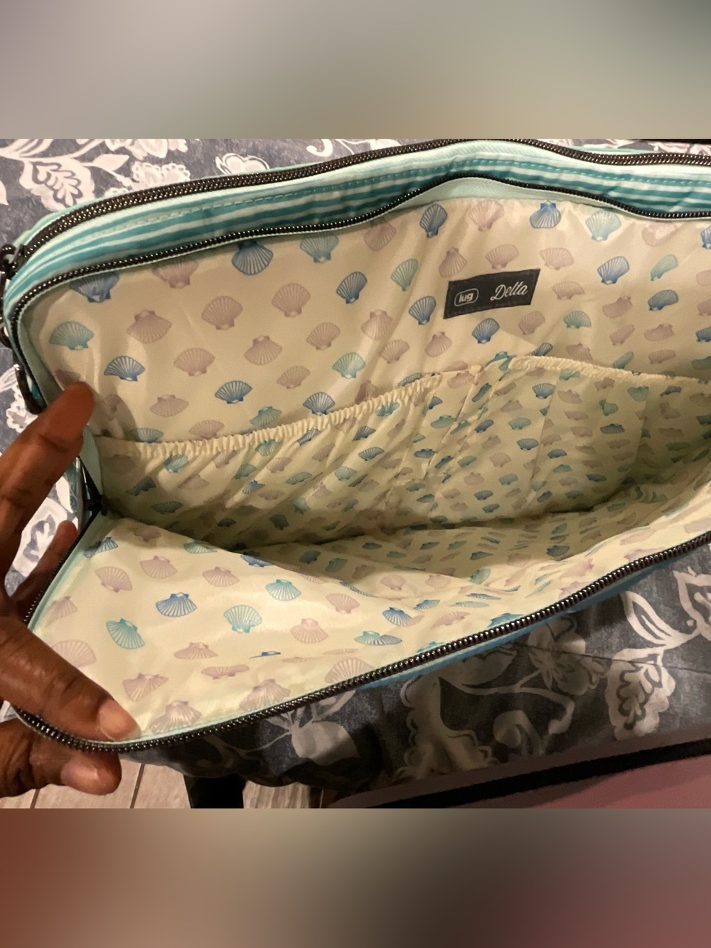Lug Delta 17” Laptop Case, Love Waves Aqua - Picture 3 of 6